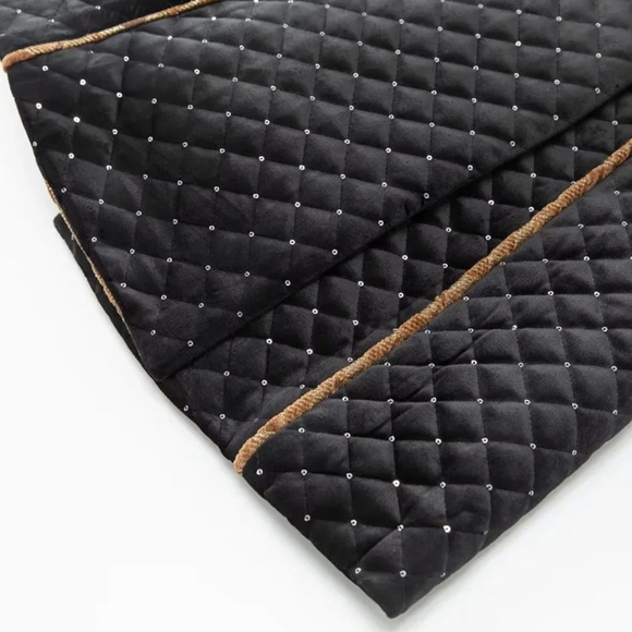 🎁 GORGEOUS Quilted Velvet Metallic Long Jacket The Ipinel - Picture 7 of 10